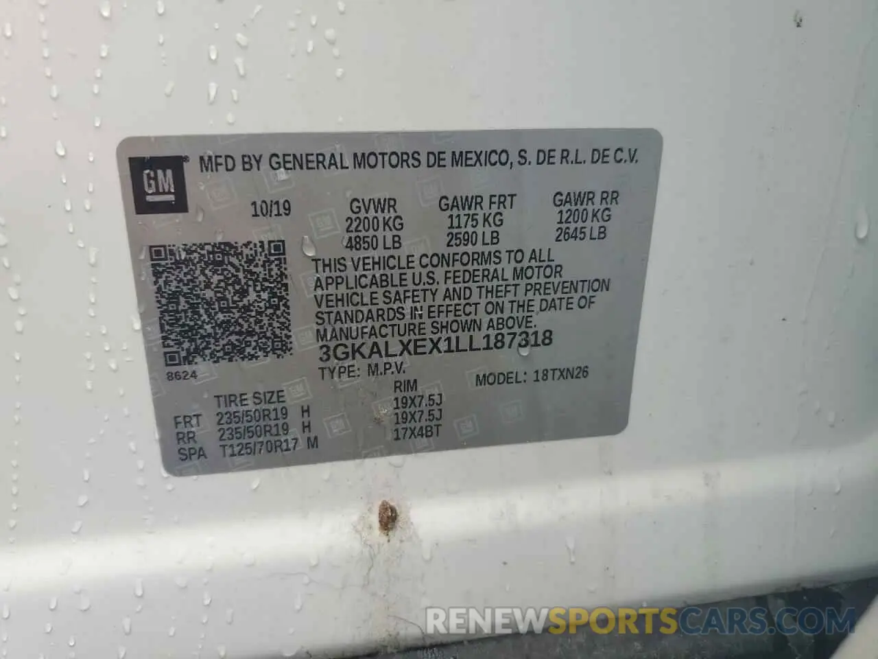 12 Photograph of a damaged car 3GKALXEX1LL187318 GMC TERRAIN 2020