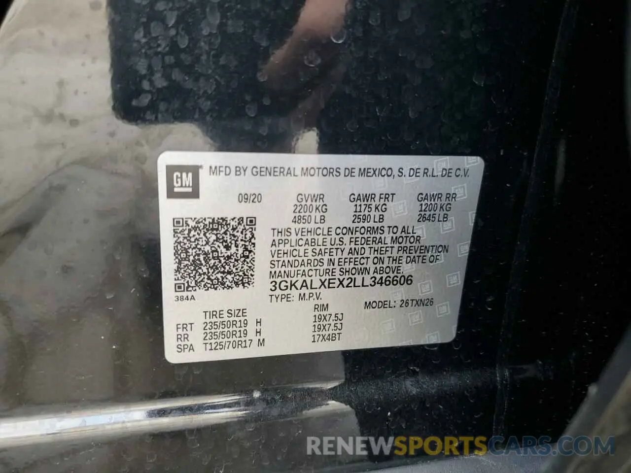 13 Photograph of a damaged car 3GKALXEX2LL346606 GMC TERRAIN 2020