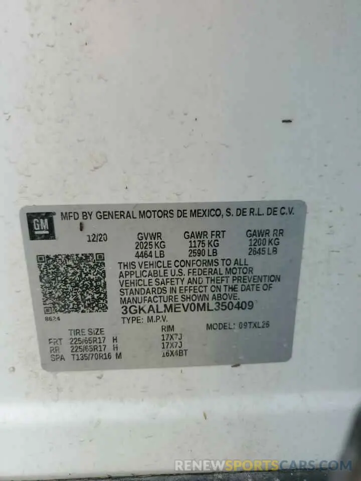 15 Photograph of a damaged car 3GKALMEV0ML350409 GMC TERRAIN 2021