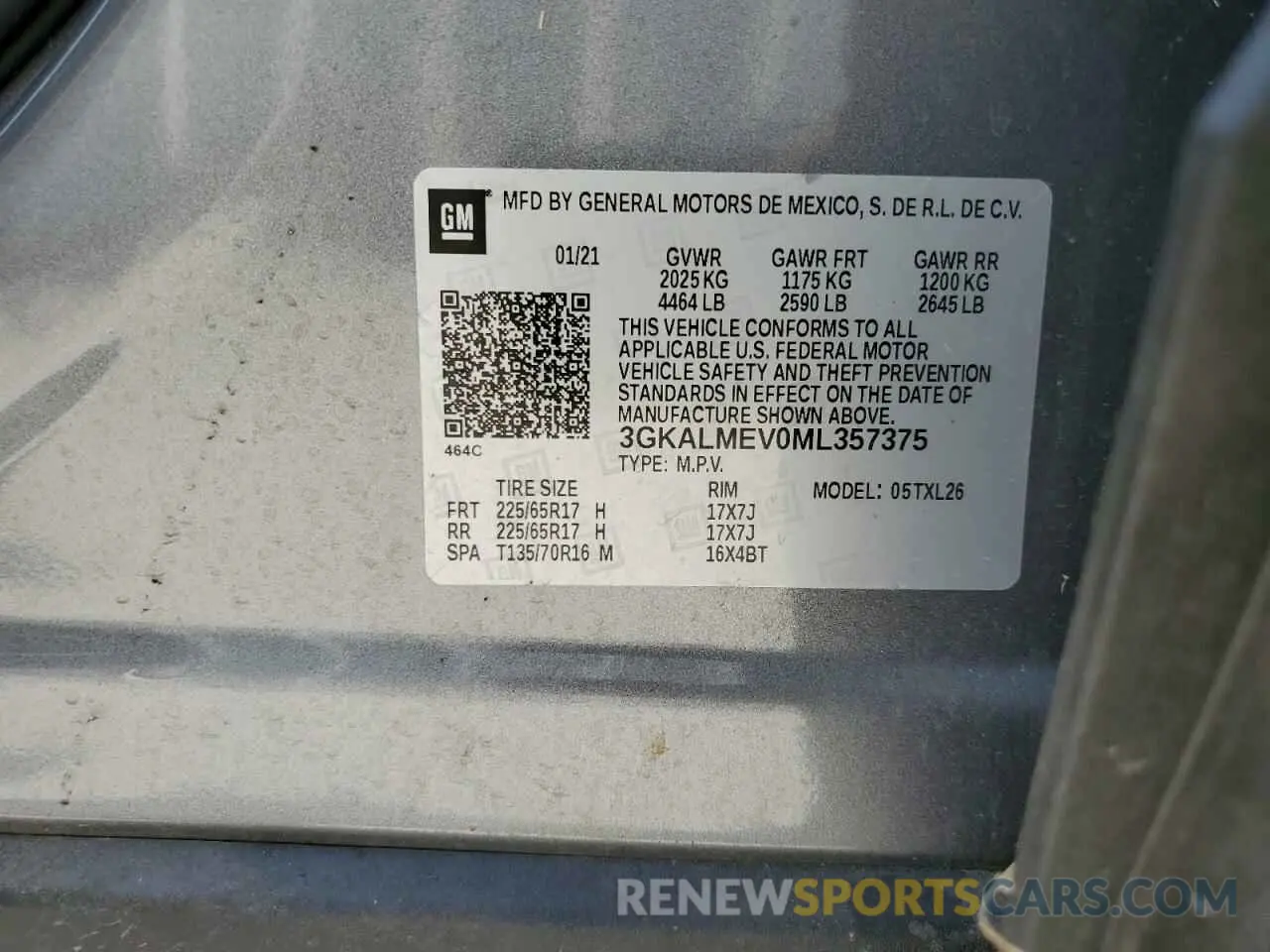 13 Photograph of a damaged car 3GKALMEV0ML357375 GMC TERRAIN 2021