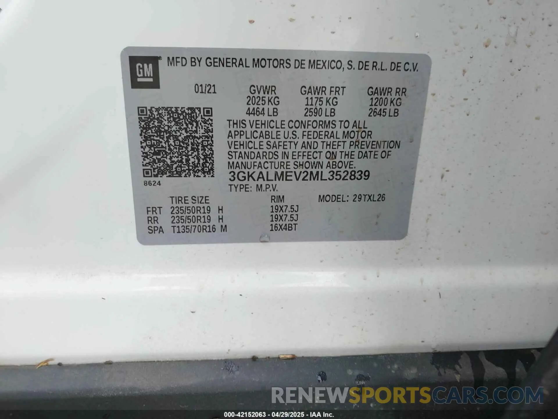 9 Photograph of a damaged car 3GKALMEV2ML352839 GMC TERRAIN 2021
