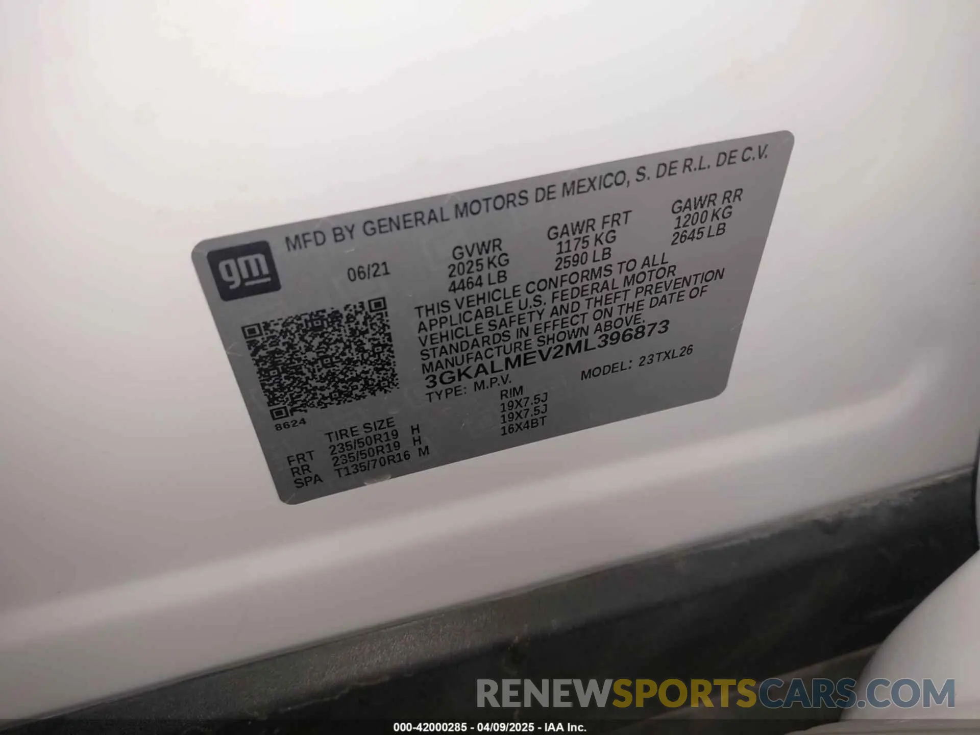 9 Photograph of a damaged car 3GKALMEV2ML396873 GMC TERRAIN 2021