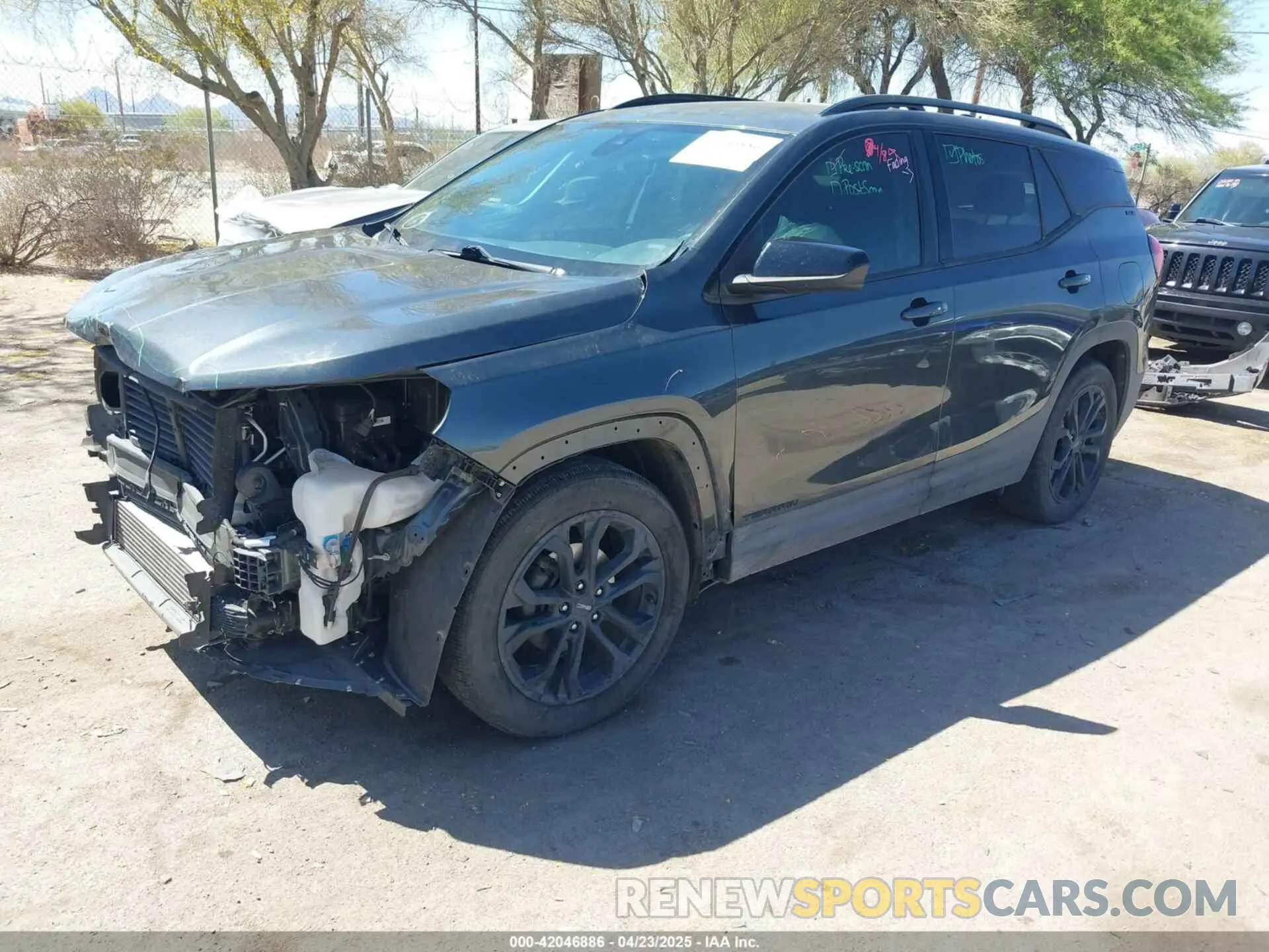 2 Photograph of a damaged car 3GKALMEV4ML340336 GMC TERRAIN 2021