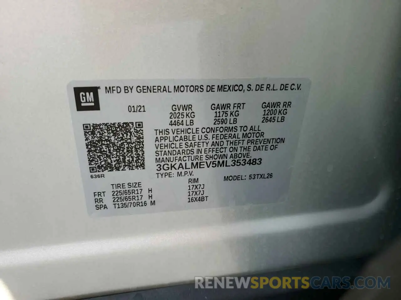14 Photograph of a damaged car 3GKALMEV5ML353483 GMC TERRAIN 2021