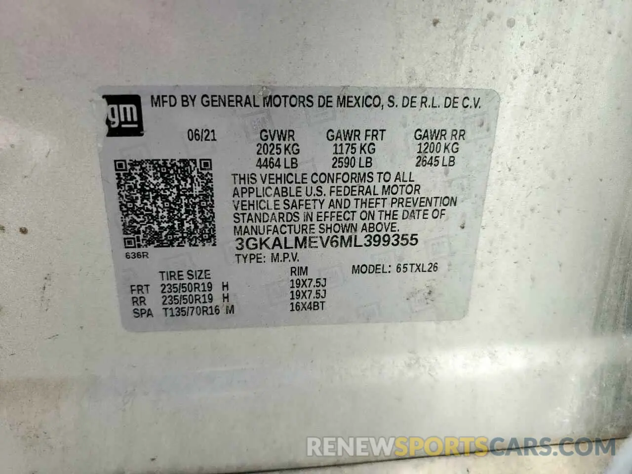 14 Photograph of a damaged car 3GKALMEV6ML399355 GMC TERRAIN 2021