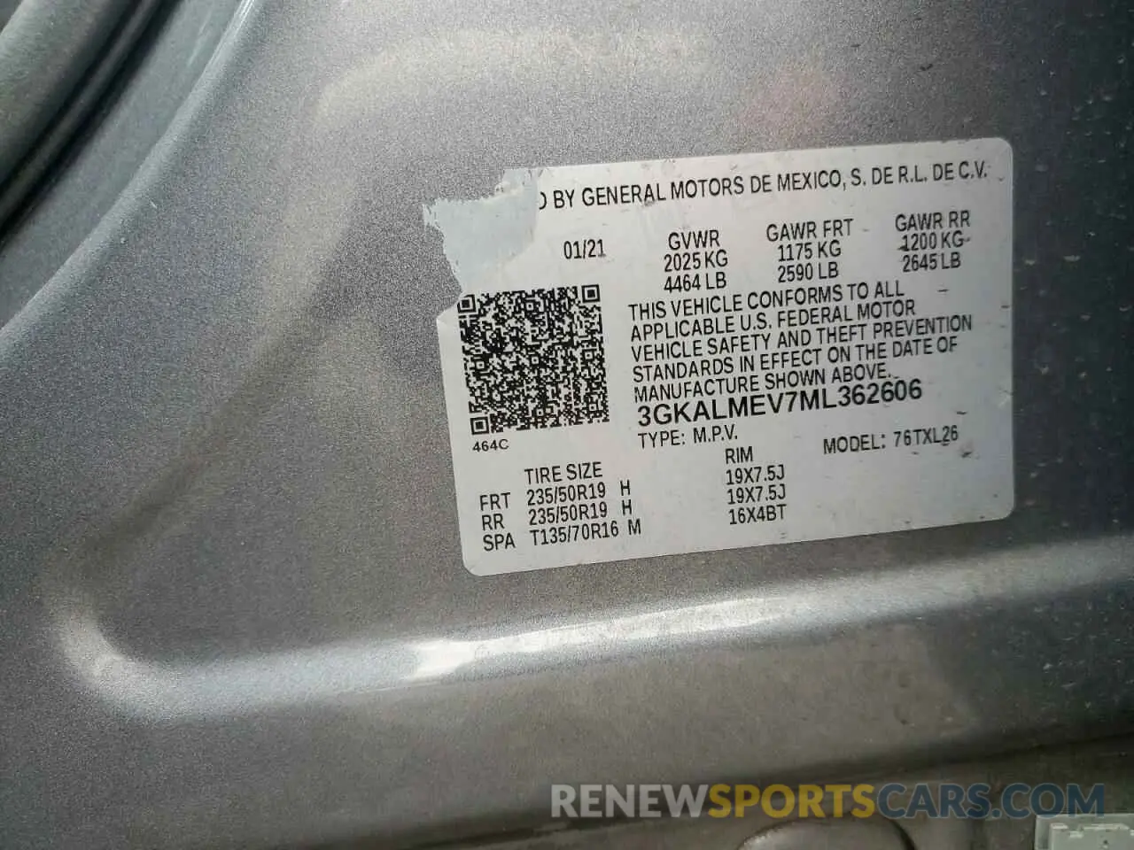 14 Photograph of a damaged car 3GKALMEV7ML362606 GMC TERRAIN 2021