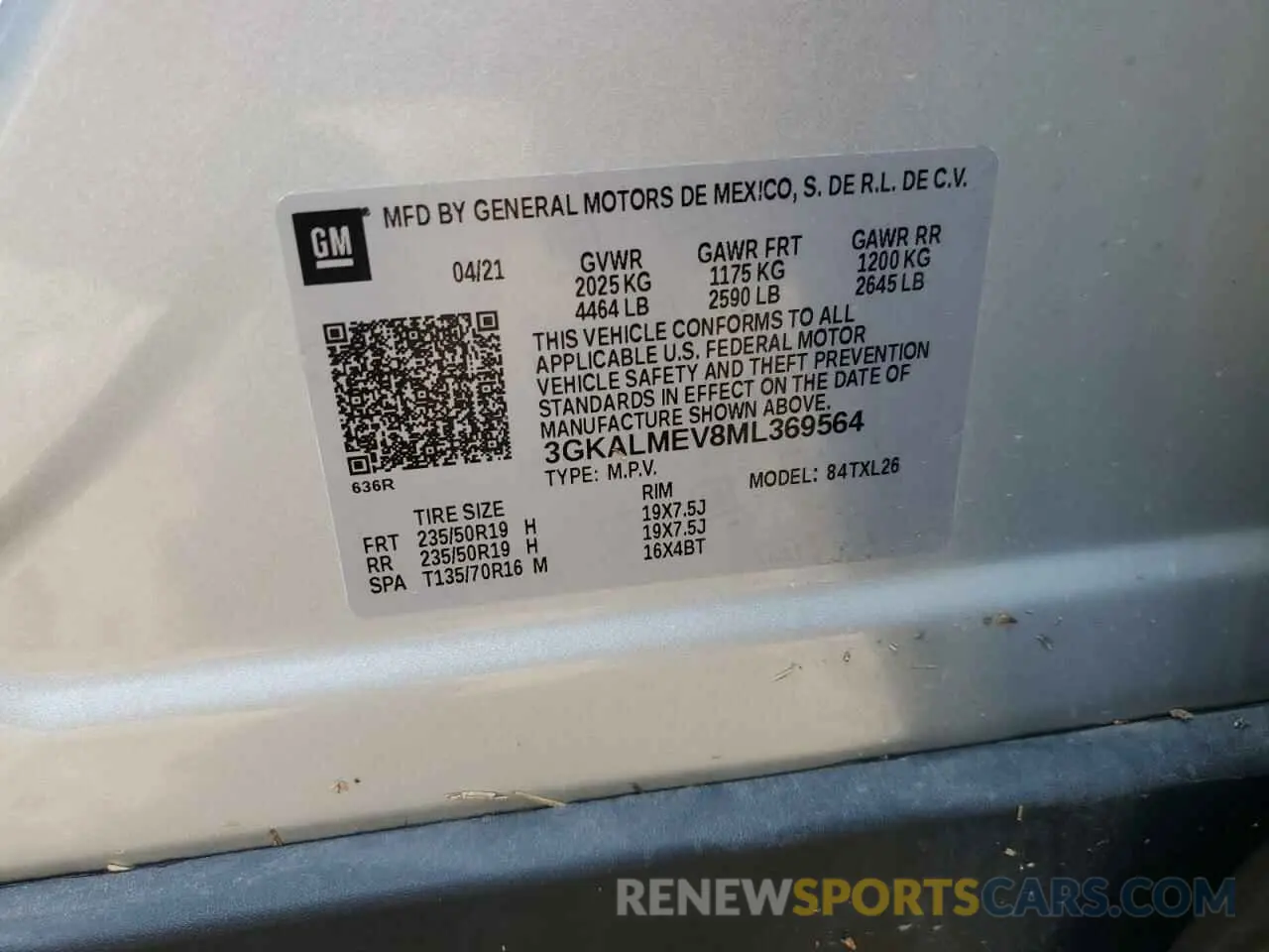 13 Photograph of a damaged car 3GKALMEV8ML369564 GMC TERRAIN 2021