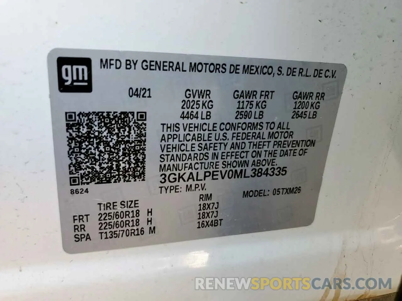 13 Photograph of a damaged car 3GKALPEV0ML384335 GMC TERRAIN 2021