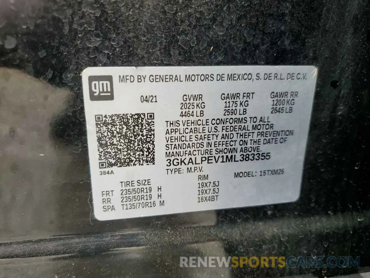 14 Photograph of a damaged car 3GKALPEV1ML383355 GMC TERRAIN 2021