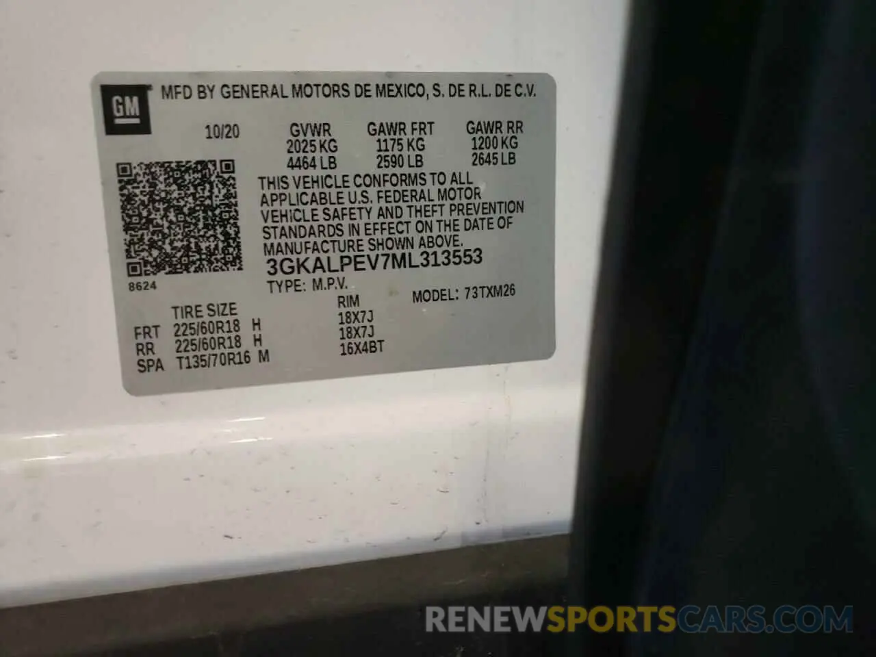 13 Photograph of a damaged car 3GKALPEV7ML313553 GMC TERRAIN 2021