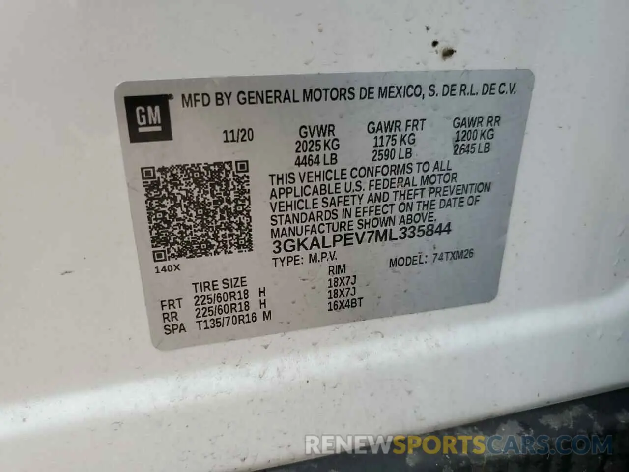 15 Photograph of a damaged car 3GKALPEV7ML335844 GMC TERRAIN 2021