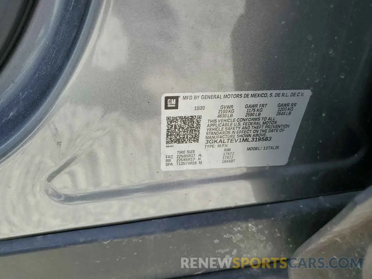 13 Photograph of a damaged car 3GKALTEV1ML319583 GMC TERRAIN 2021