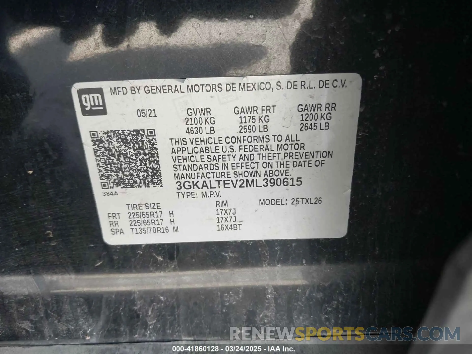 9 Photograph of a damaged car 3GKALTEV2ML390615 GMC TERRAIN 2021