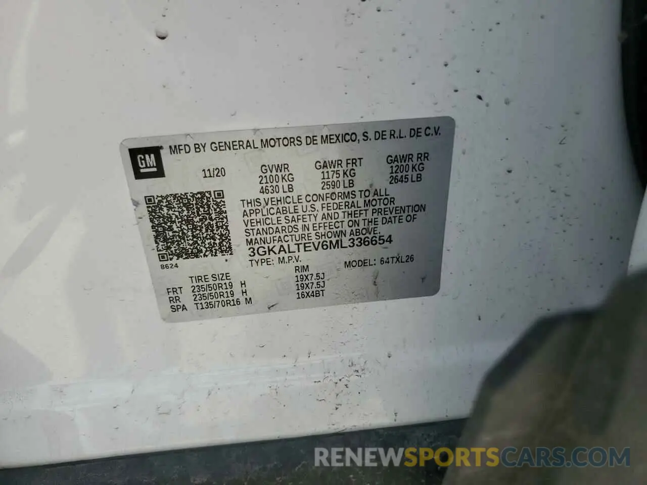 14 Photograph of a damaged car 3GKALTEV6ML336654 GMC TERRAIN 2021