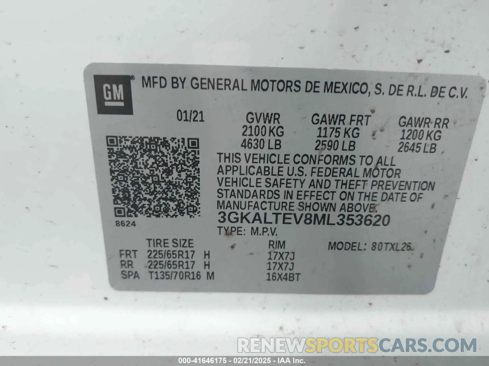 9 Photograph of a damaged car 3GKALTEV8ML353620 GMC TERRAIN 2021