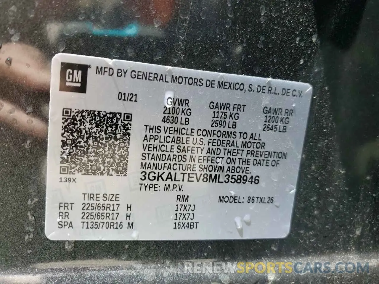 13 Photograph of a damaged car 3GKALTEV8ML358946 GMC TERRAIN 2021