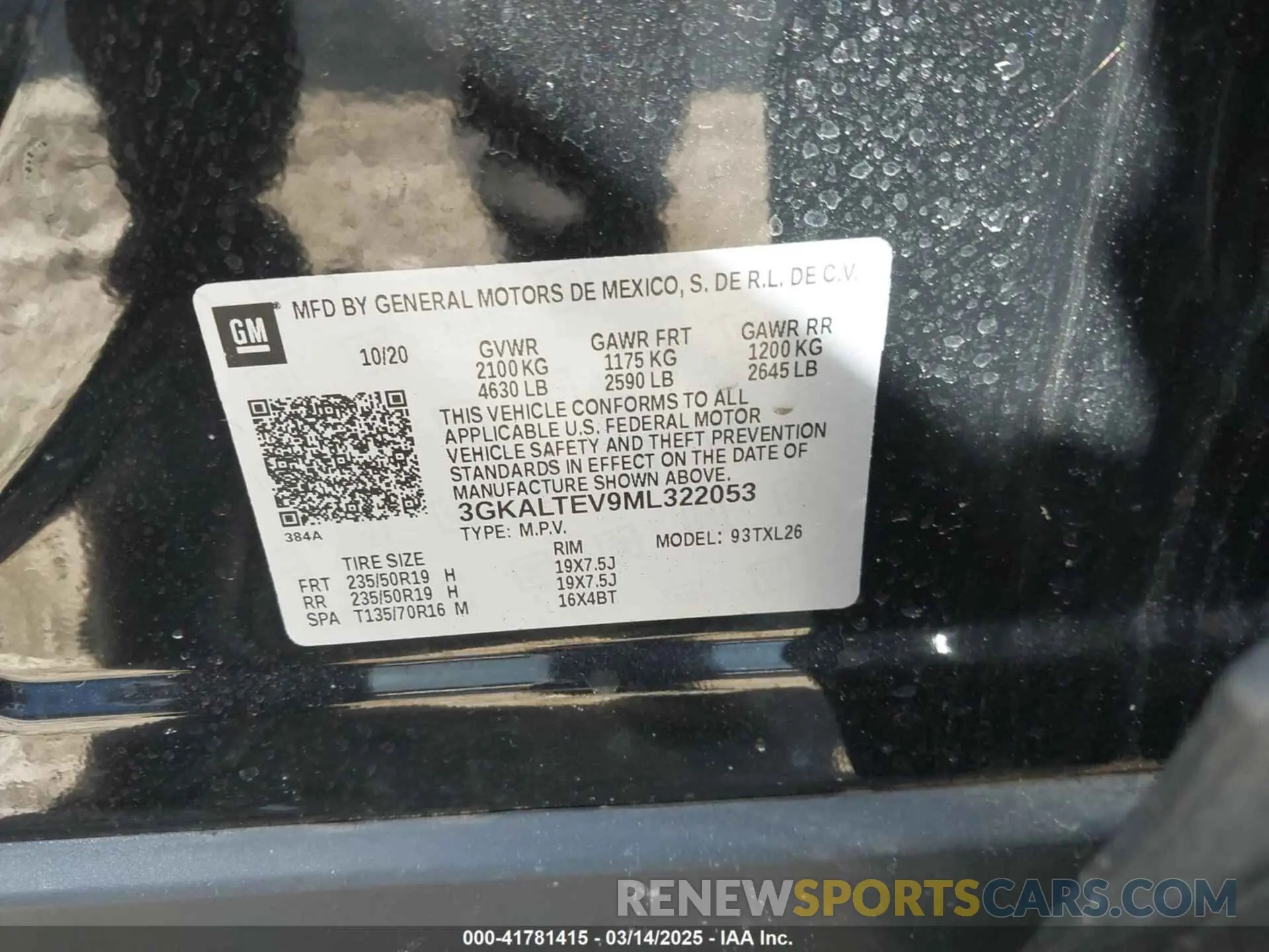 9 Photograph of a damaged car 3GKALTEV9ML322053 GMC TERRAIN 2021