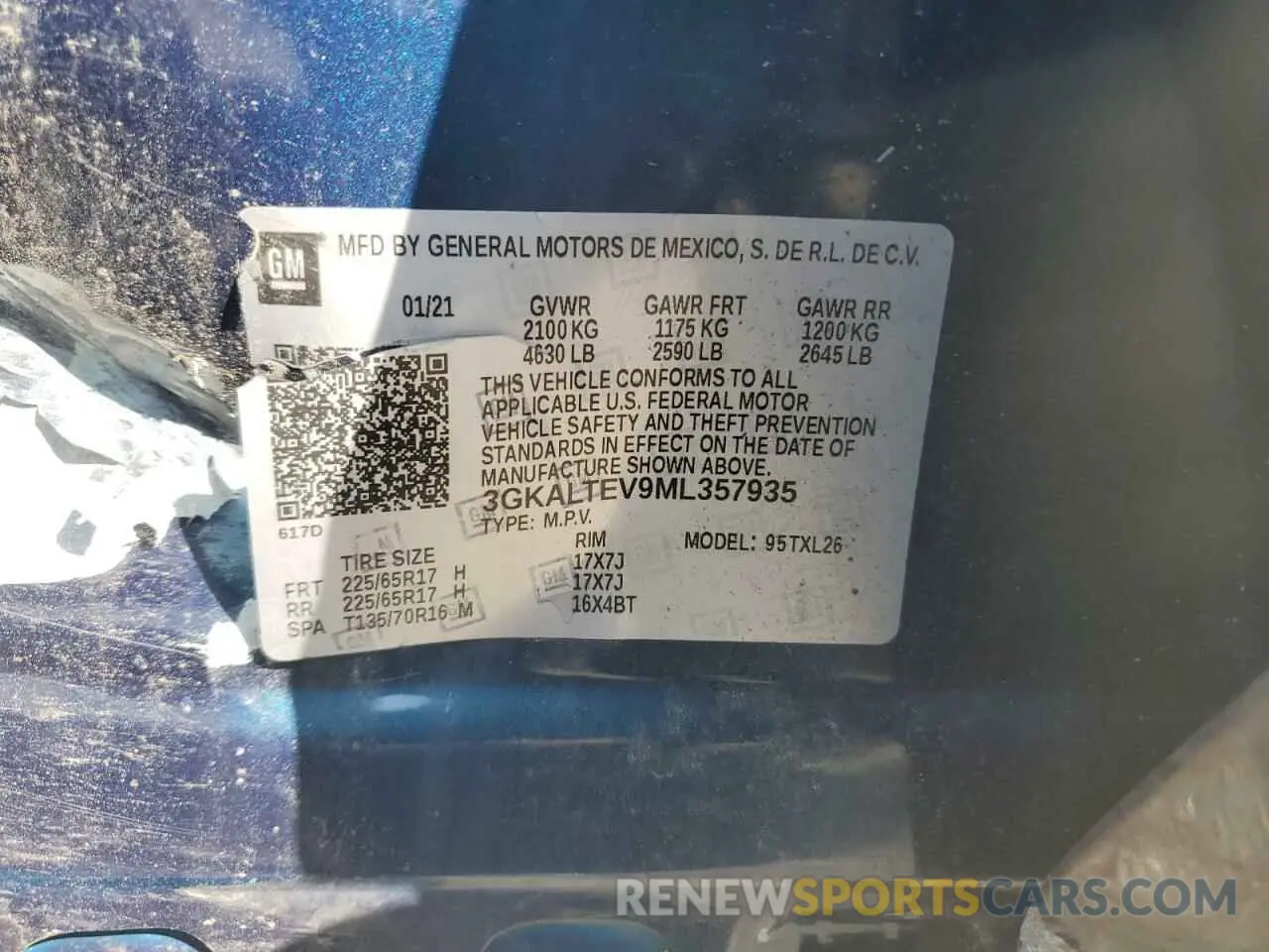 12 Photograph of a damaged car 3GKALTEV9ML357935 GMC TERRAIN 2021