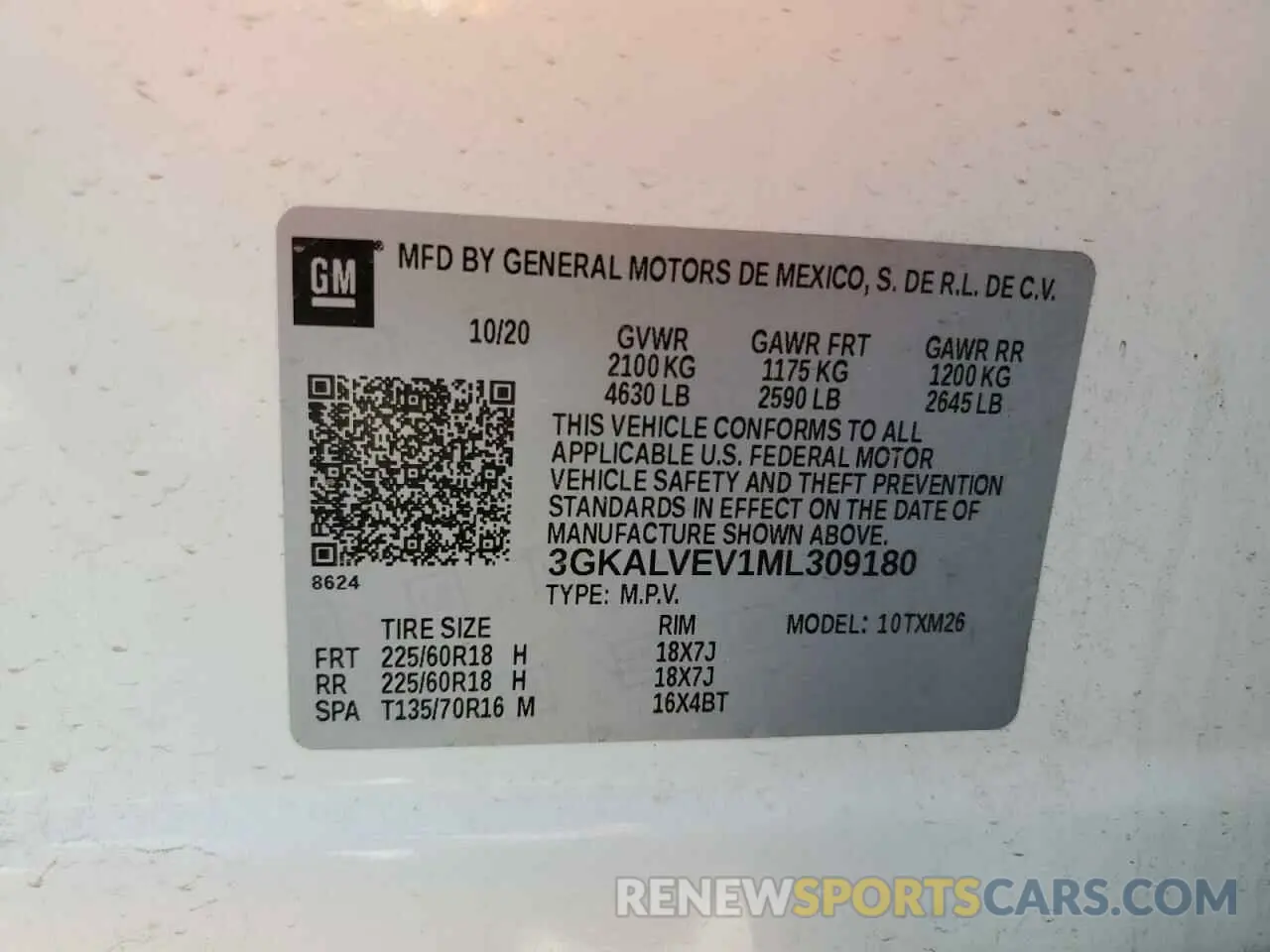 12 Photograph of a damaged car 3GKALVEV1ML309180 GMC TERRAIN 2021