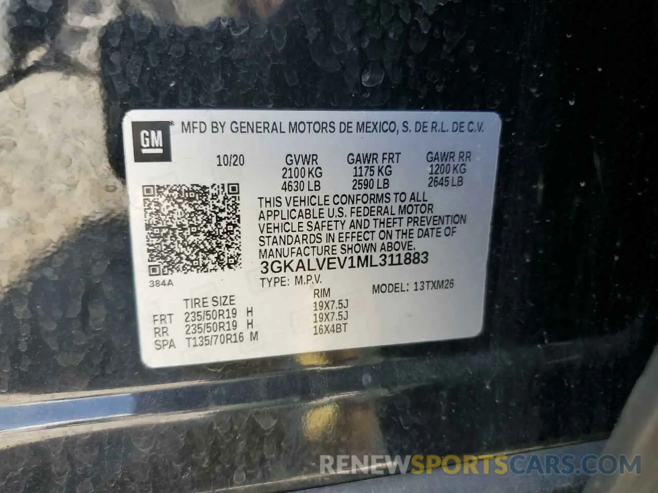 13 Photograph of a damaged car 3GKALVEV1ML311883 GMC TERRAIN 2021