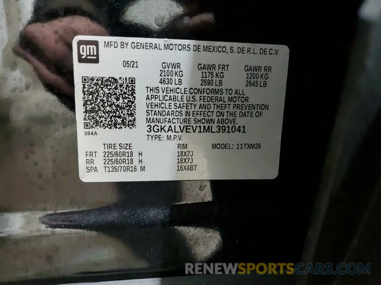 13 Photograph of a damaged car 3GKALVEV1ML391041 GMC TERRAIN 2021