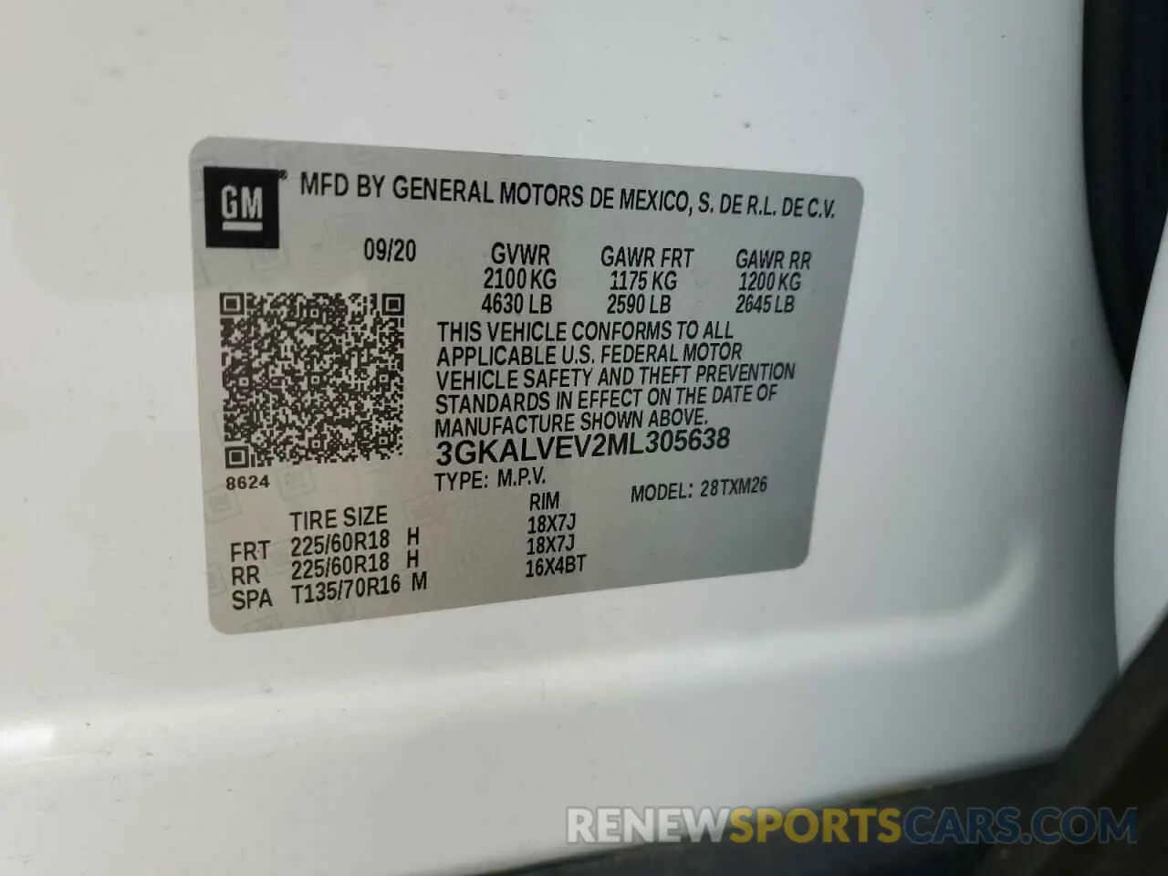 12 Photograph of a damaged car 3GKALVEV2ML305638 GMC TERRAIN 2021