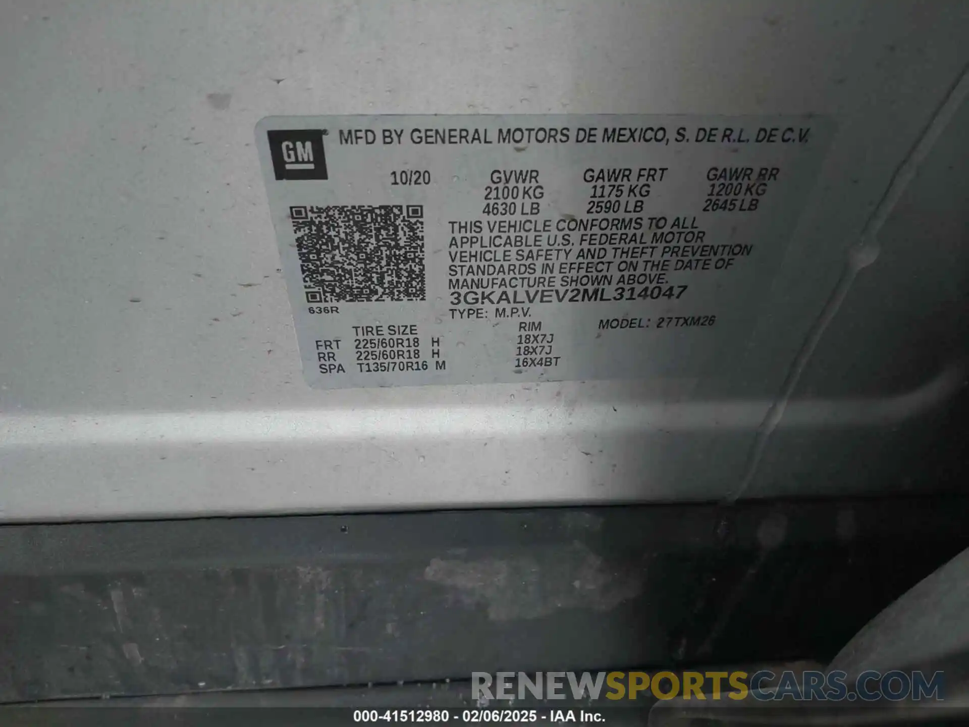 9 Photograph of a damaged car 3GKALVEV2ML314047 GMC TERRAIN 2021