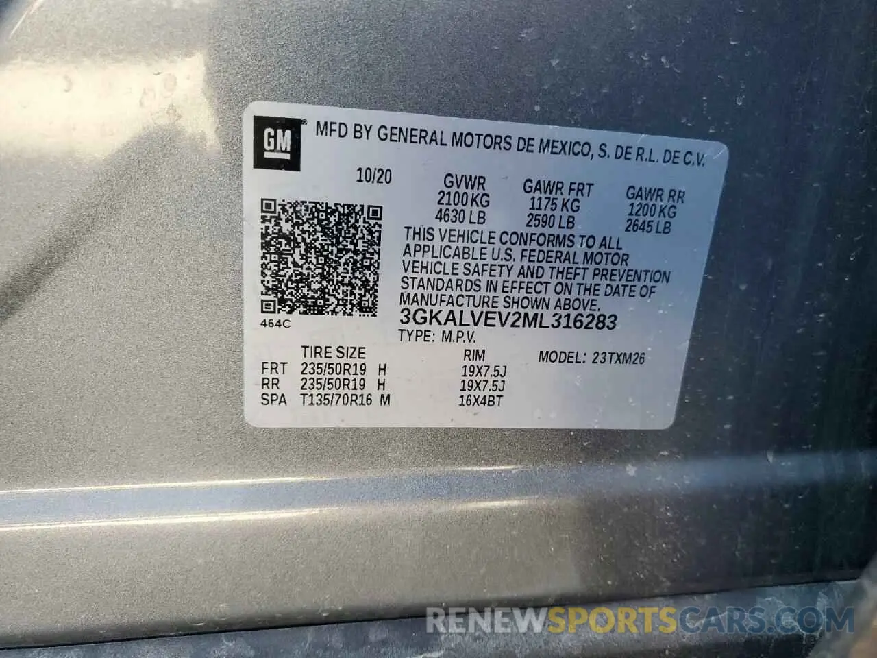 13 Photograph of a damaged car 3GKALVEV2ML316283 GMC TERRAIN 2021