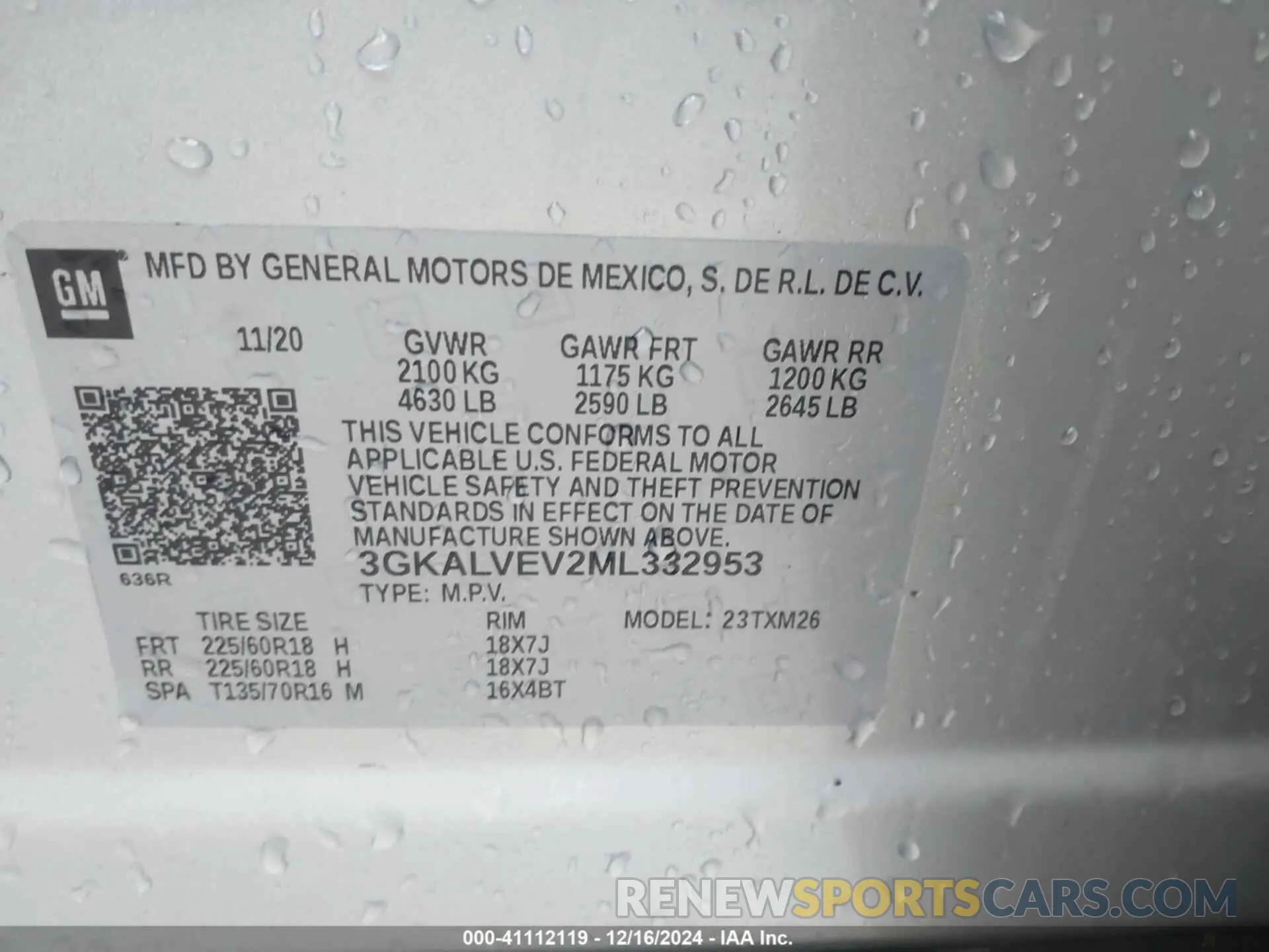 9 Photograph of a damaged car 3GKALVEV2ML332953 GMC TERRAIN 2021