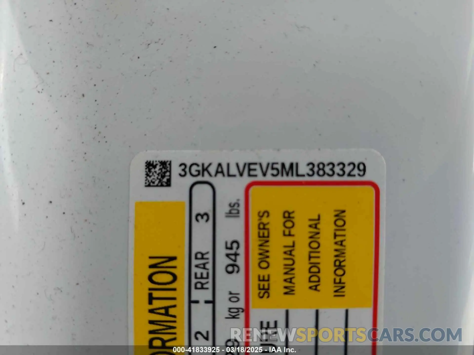 9 Photograph of a damaged car 3GKALVEV5ML383329 GMC TERRAIN 2021