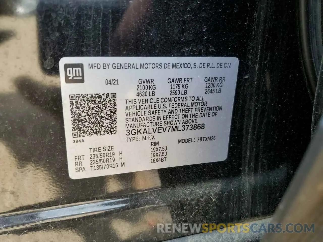 12 Photograph of a damaged car 3GKALVEV7ML373868 GMC TERRAIN 2021