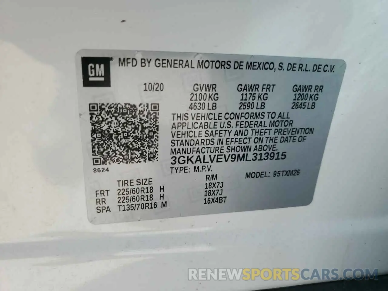 13 Photograph of a damaged car 3GKALVEV9ML313915 GMC TERRAIN 2021