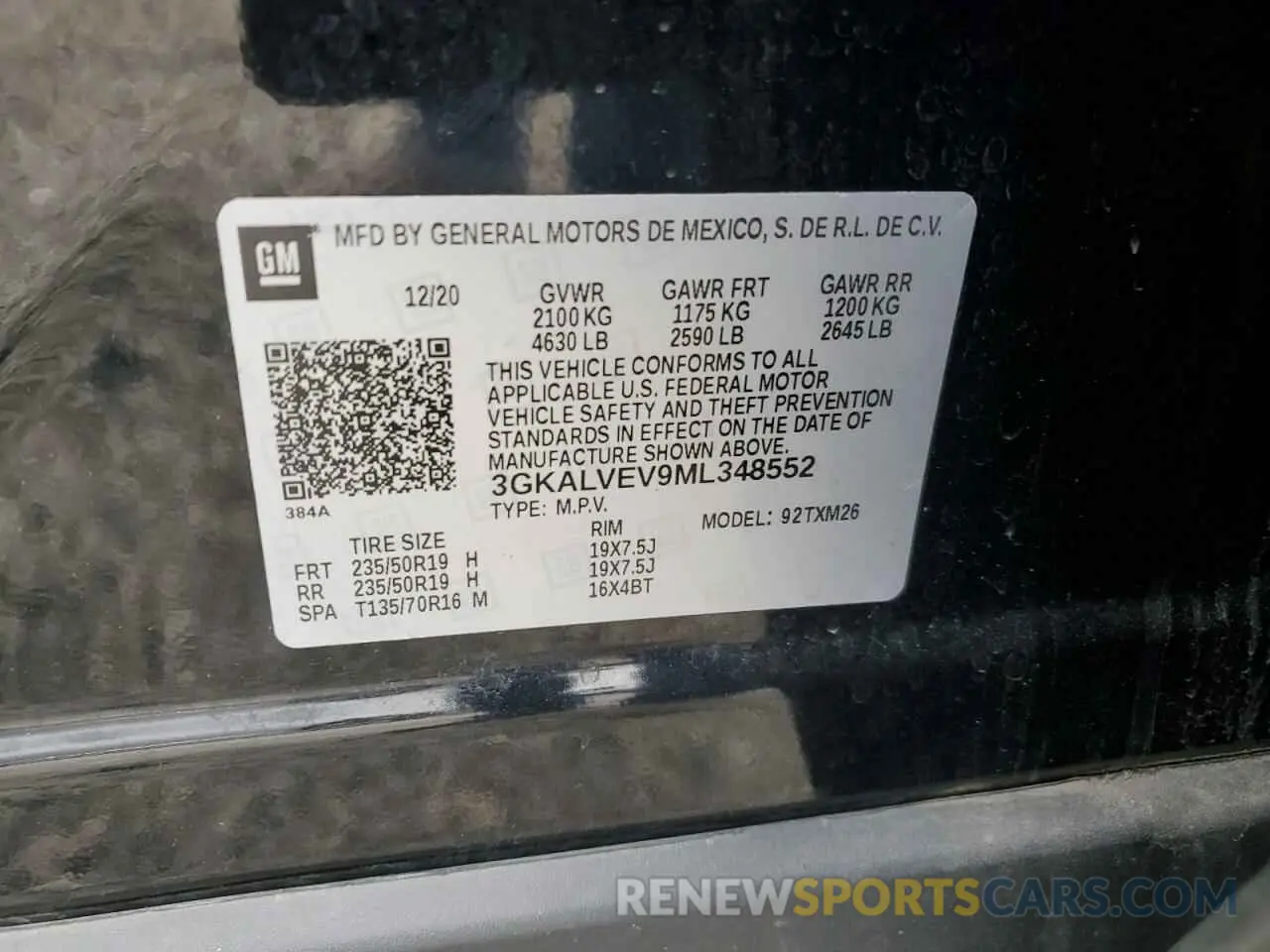 13 Photograph of a damaged car 3GKALVEV9ML348552 GMC TERRAIN 2021