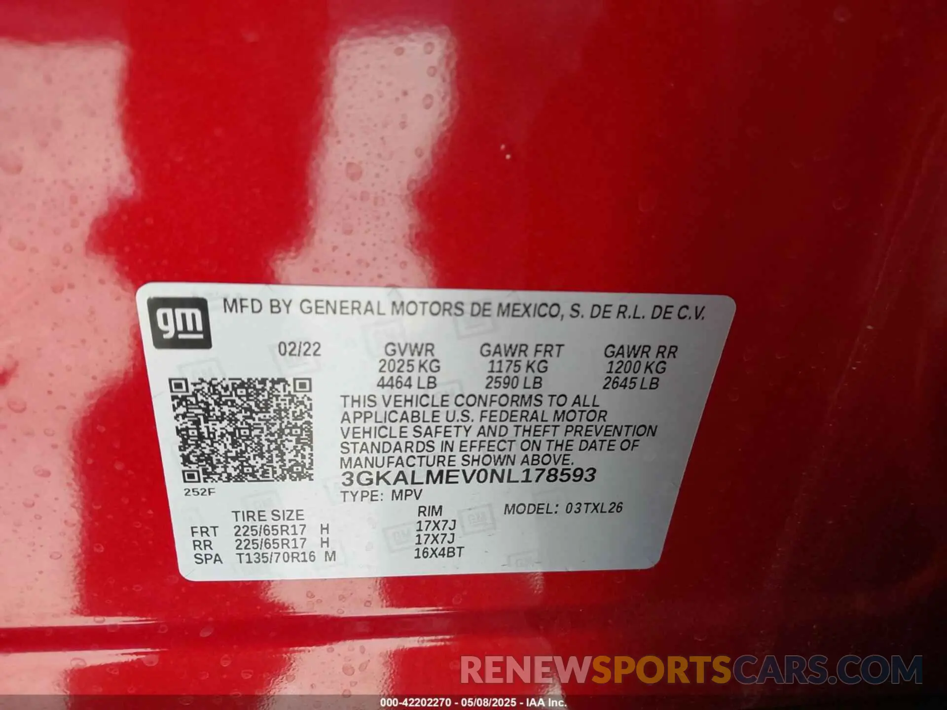 9 Photograph of a damaged car 3GKALMEV0NL178593 GMC TERRAIN 2022