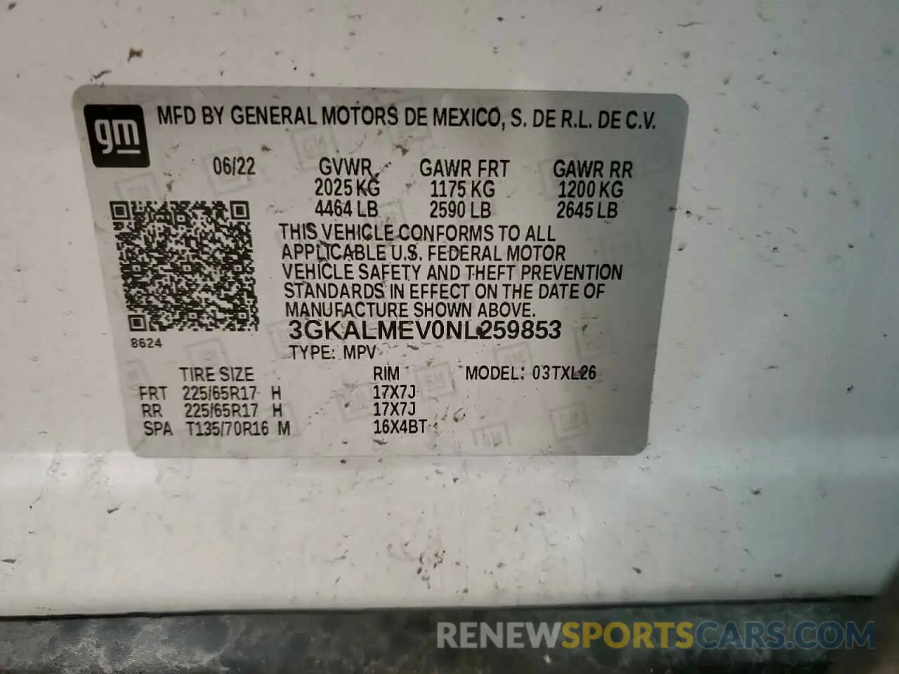 14 Photograph of a damaged car 3GKALMEV0NL259853 GMC TERRAIN 2022