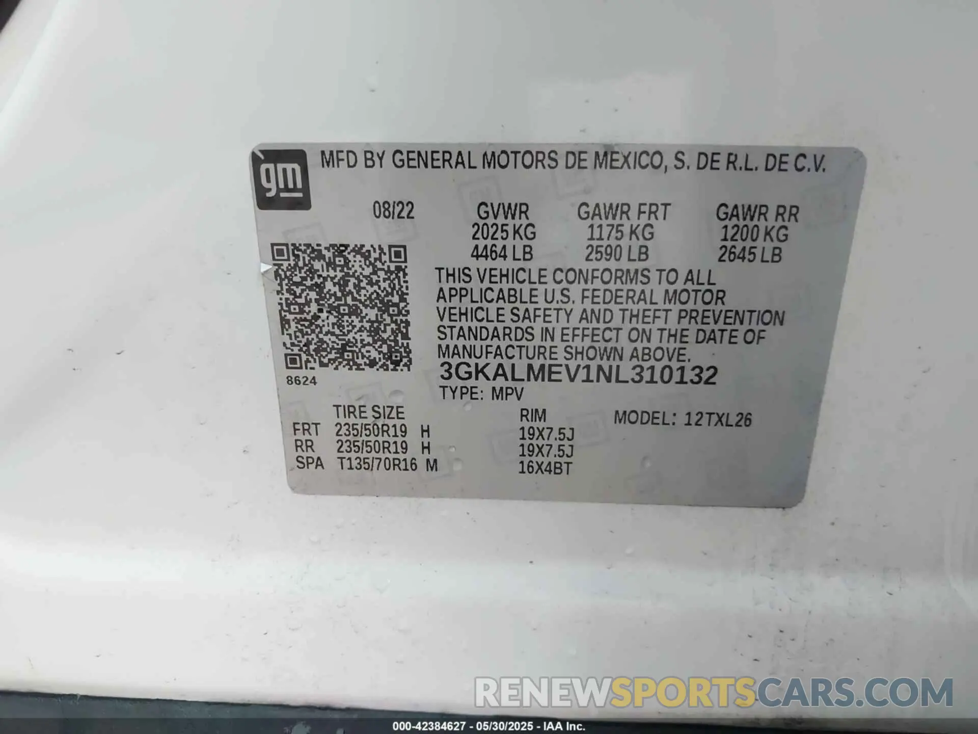 9 Photograph of a damaged car 3GKALMEV1NL310132 GMC TERRAIN 2022