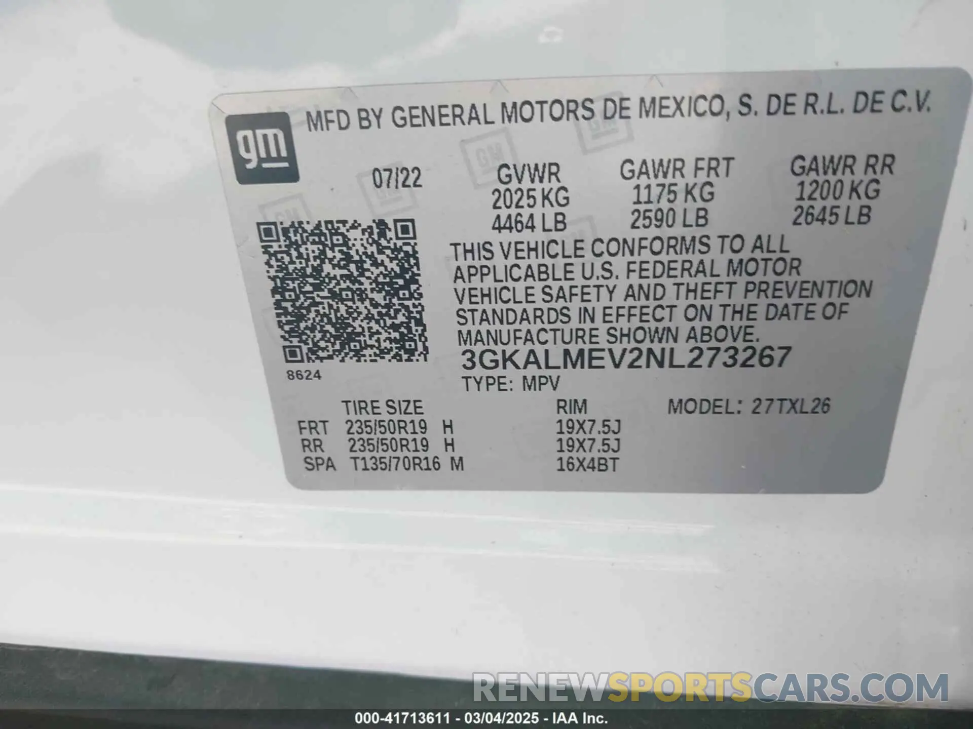 9 Photograph of a damaged car 3GKALMEV2NL273267 GMC TERRAIN 2022