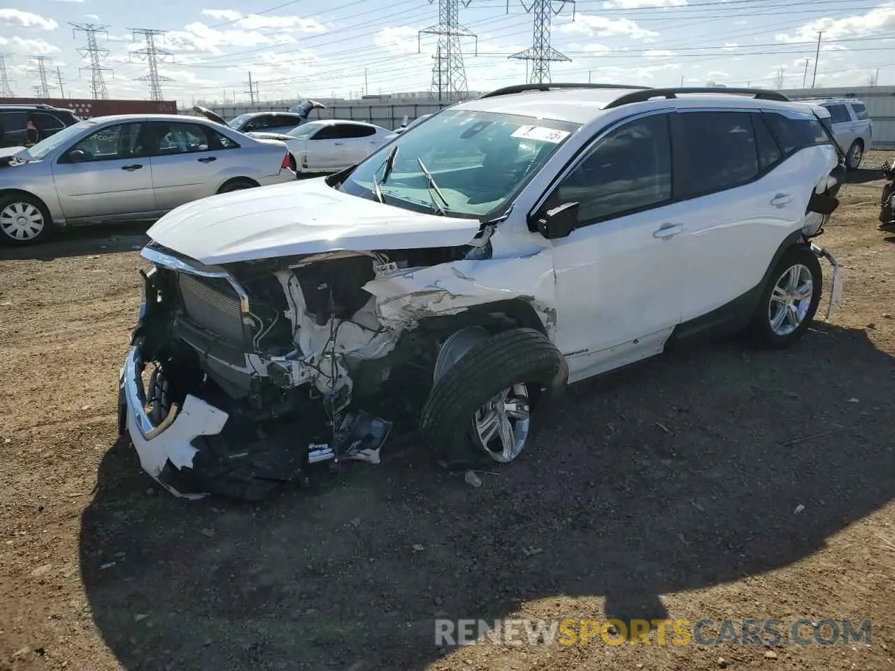 1 Photograph of a damaged car 3GKALMEV3NL306843 GMC TERRAIN 2022