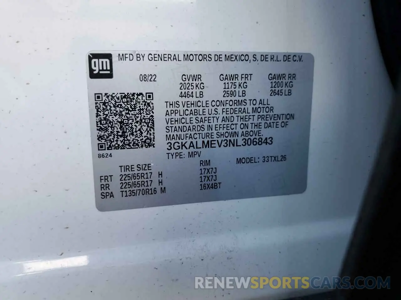 15 Photograph of a damaged car 3GKALMEV3NL306843 GMC TERRAIN 2022