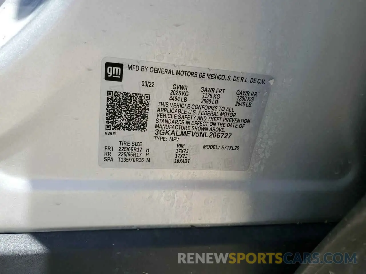 14 Photograph of a damaged car 3GKALMEV5NL206727 GMC TERRAIN 2022