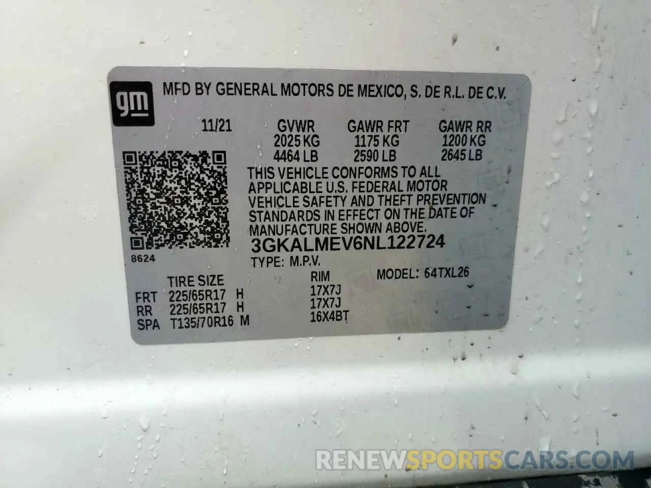 14 Photograph of a damaged car 3GKALMEV6NL122724 GMC TERRAIN 2022