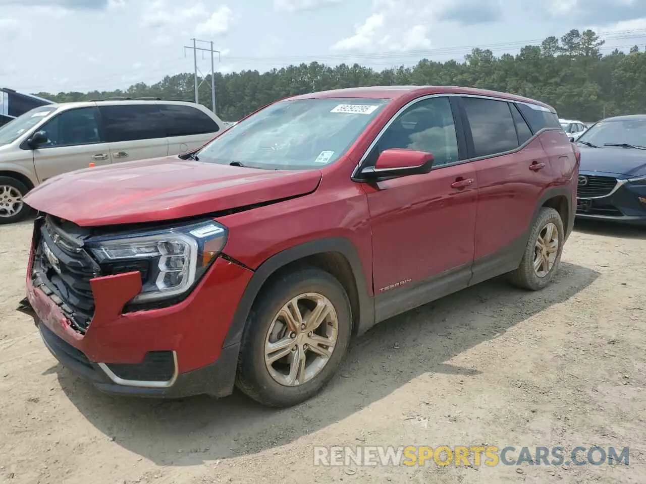 1 Photograph of a damaged car 3GKALMEV6NL146666 GMC TERRAIN 2022