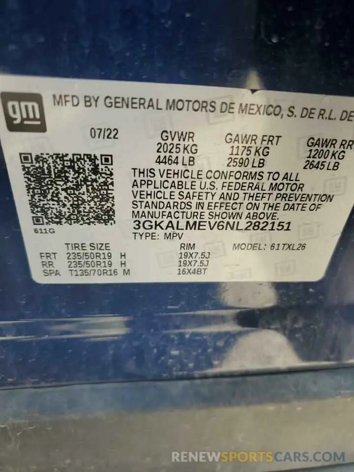 14 Photograph of a damaged car 3GKALMEV6NL282151 GMC TERRAIN 2022