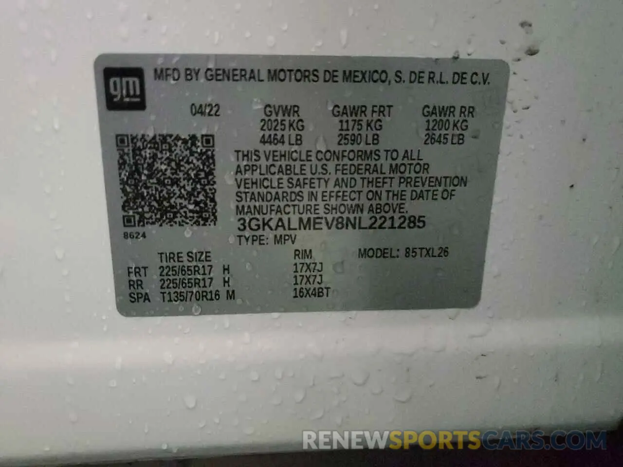 14 Photograph of a damaged car 3GKALMEV8NL221285 GMC TERRAIN 2022