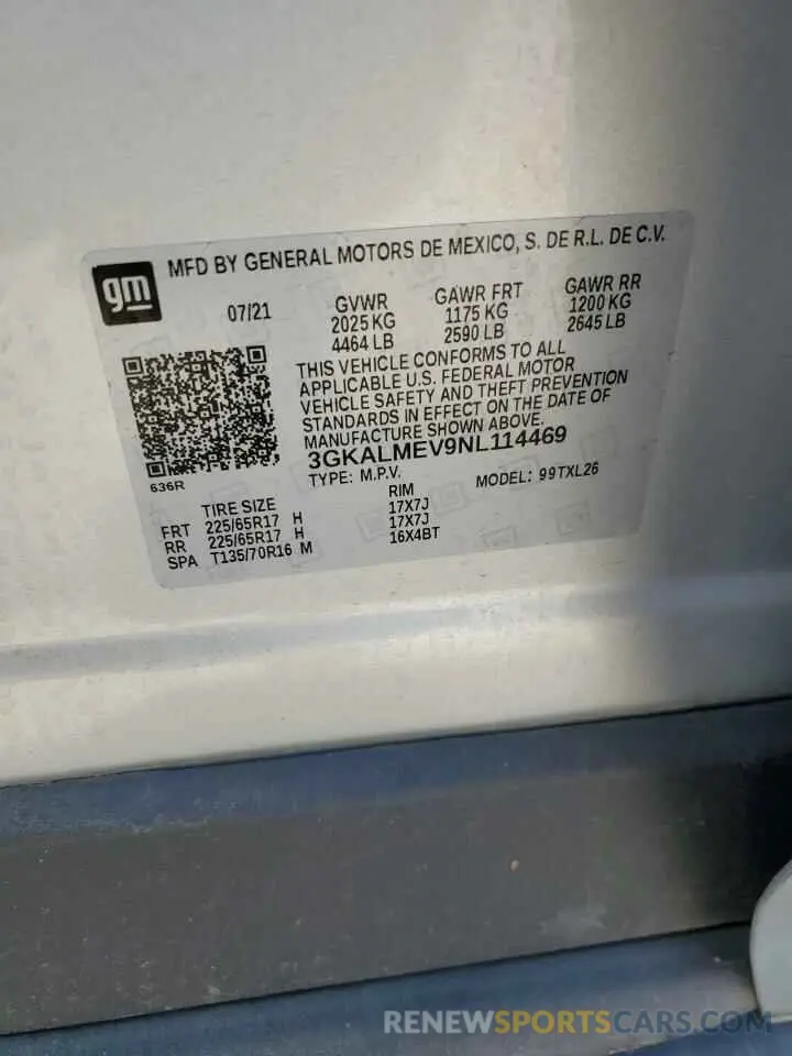 14 Photograph of a damaged car 3GKALMEV9NL114469 GMC TERRAIN 2022