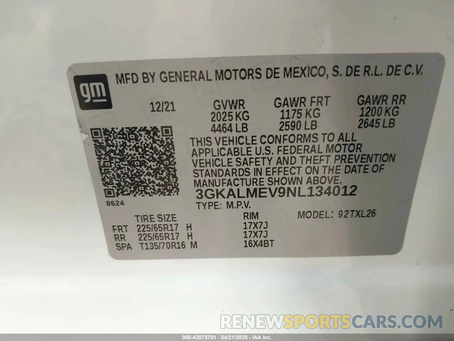 9 Photograph of a damaged car 3GKALMEV9NL134012 GMC TERRAIN 2022