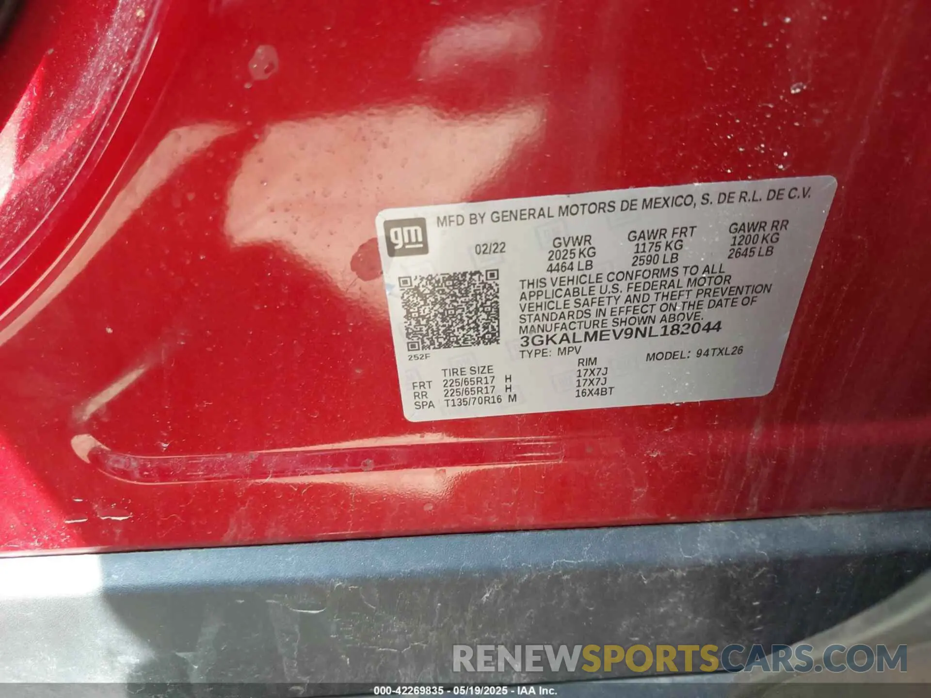 9 Photograph of a damaged car 3GKALMEV9NL182044 GMC TERRAIN 2022