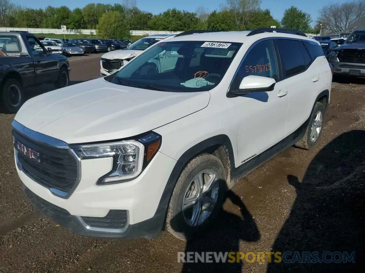 1 Photograph of a damaged car 3GKALMEV9NL296478 GMC TERRAIN 2022