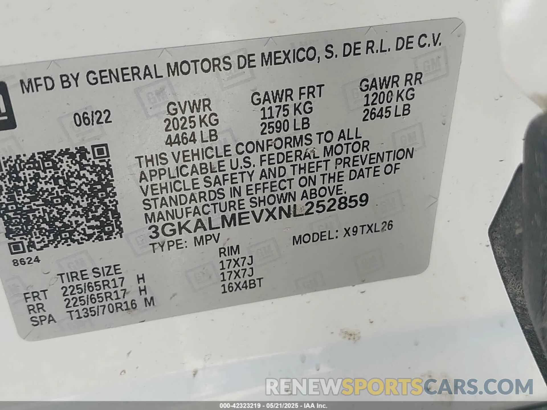 9 Photograph of a damaged car 3GKALMEVXNL252859 GMC TERRAIN 2022