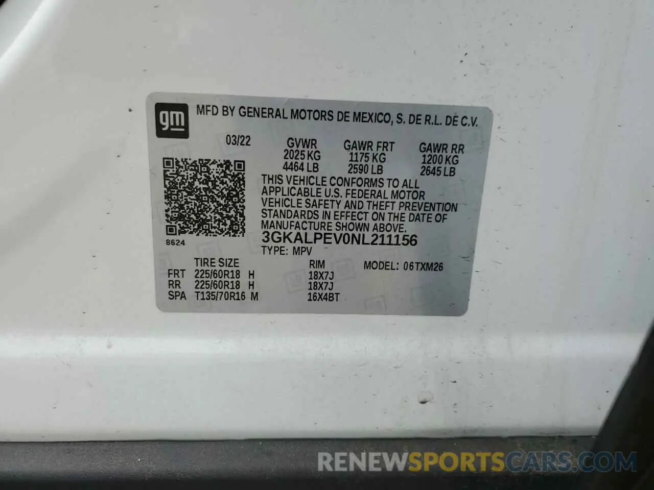 14 Photograph of a damaged car 3GKALPEV0NL211156 GMC TERRAIN 2022